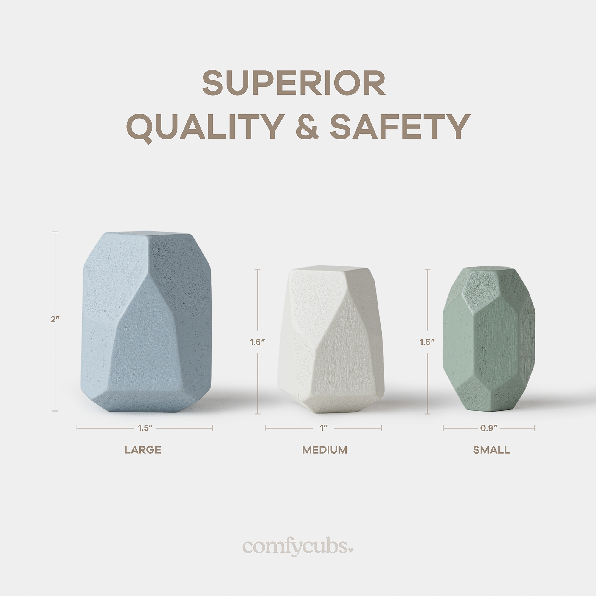 Comfy Cubs - Wholesale Blocks - Kids Baby - Stacking Rocks, 36 pcs Wooden Stacking Stones by Comfy Cubs11