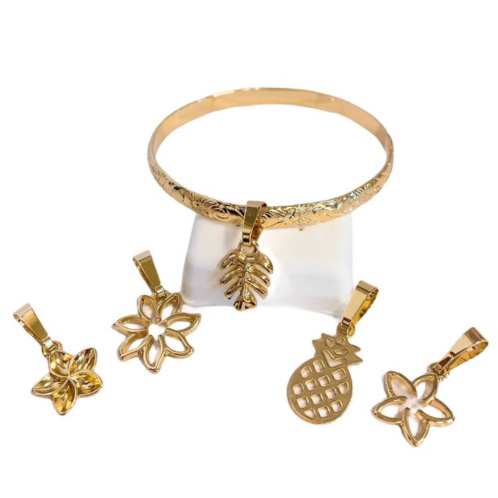 Anela's Jewelry - Wholesale Bangle Bracelet - 5MM Hawaiian Hamilton Gold Bracelet