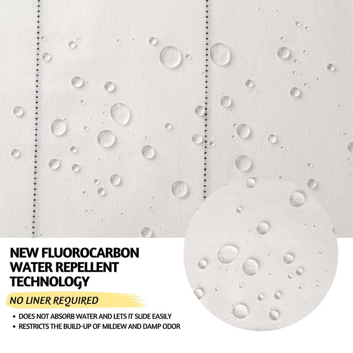 Folkhomes Global Inc - Wholesale Shower curtain - Shower Curtain, 100% Cotton, 72" x 72", Hamilton Black1