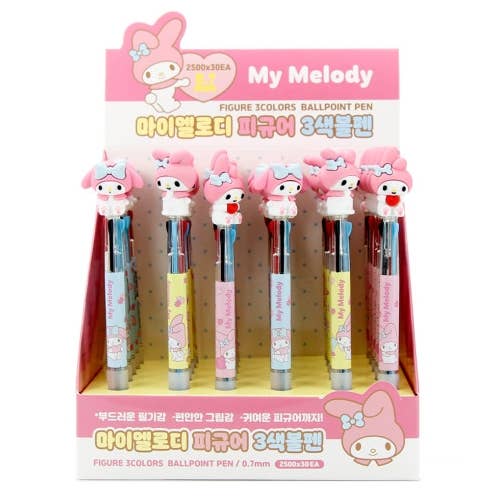 BCZShop - Wholesale Pen - SANRIO FIGURE 3-COLOR BALLPOINT PEN - MY MELODY0