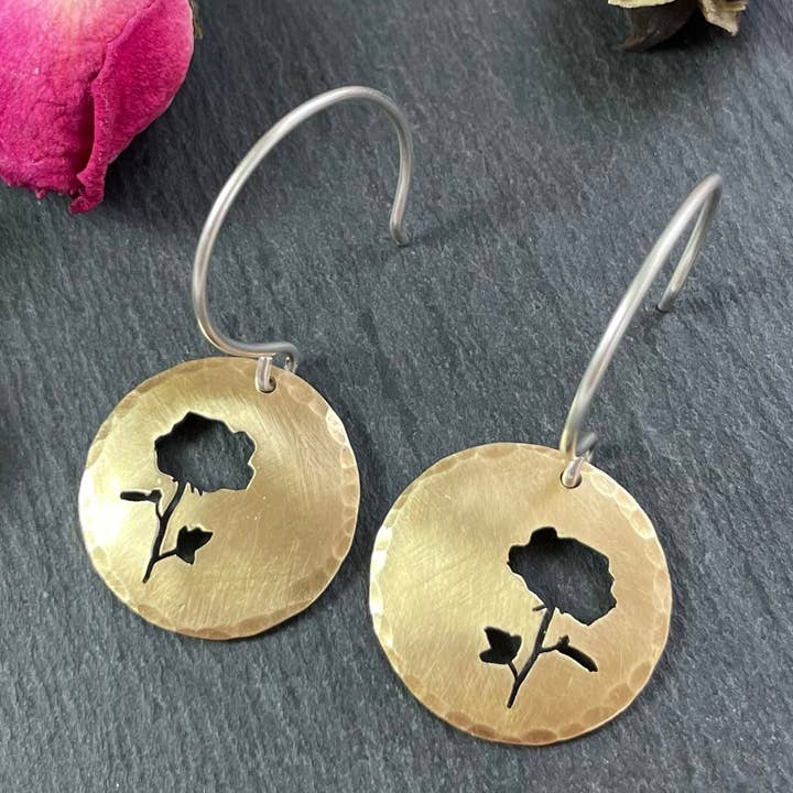 Rose Love Earrings for wholesale by C Beulah B Jewelry