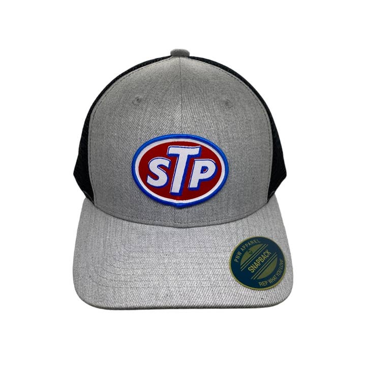 PNW Apparel - Wholesale Trucker Hat - Unisex - Retro Racing STP Oval Patch Trucker Hat