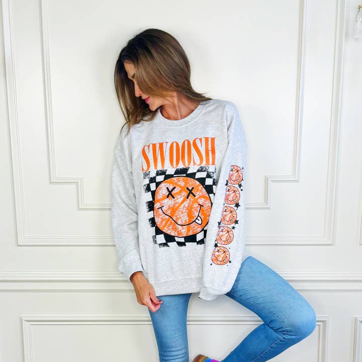 Poppy & Pine – wholesale Sweatshirt med tryck - Dam – Basket Nirvana tröja