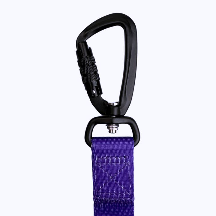 Woofles - Wholesale Pet Leash - Dog - NEW Maximum Comfort Carabiner Dog Lead - Purple1