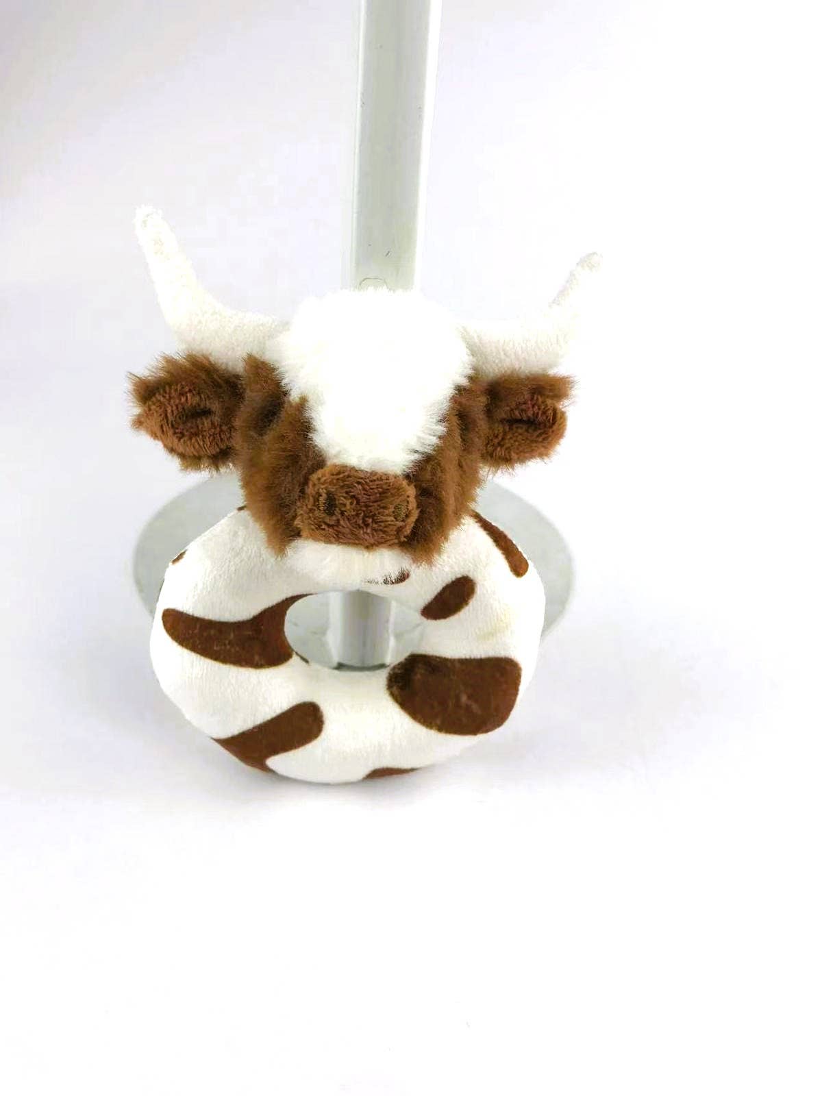 Jomanda Soft Toys & Accessories - Wholesale Handheld Rattle - Baby - Texas Longhorn Highland Brown Cow Baby Plush Rattle 10cm7