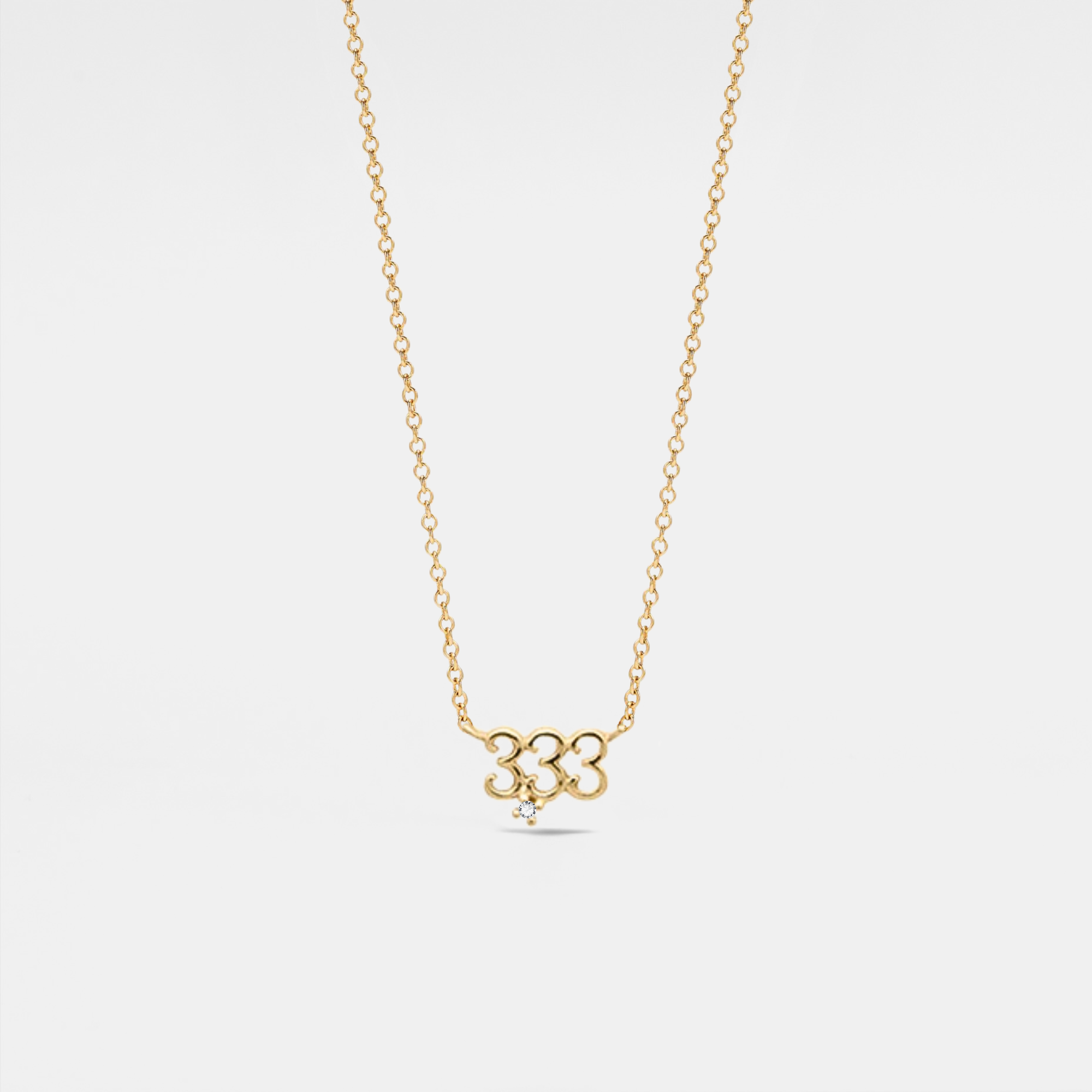 Perimade & Co. LLC - Wholesale Pendant/Charm Necklace - Dainty Angel Number Charm Necklace in 925 Sterling Silver2