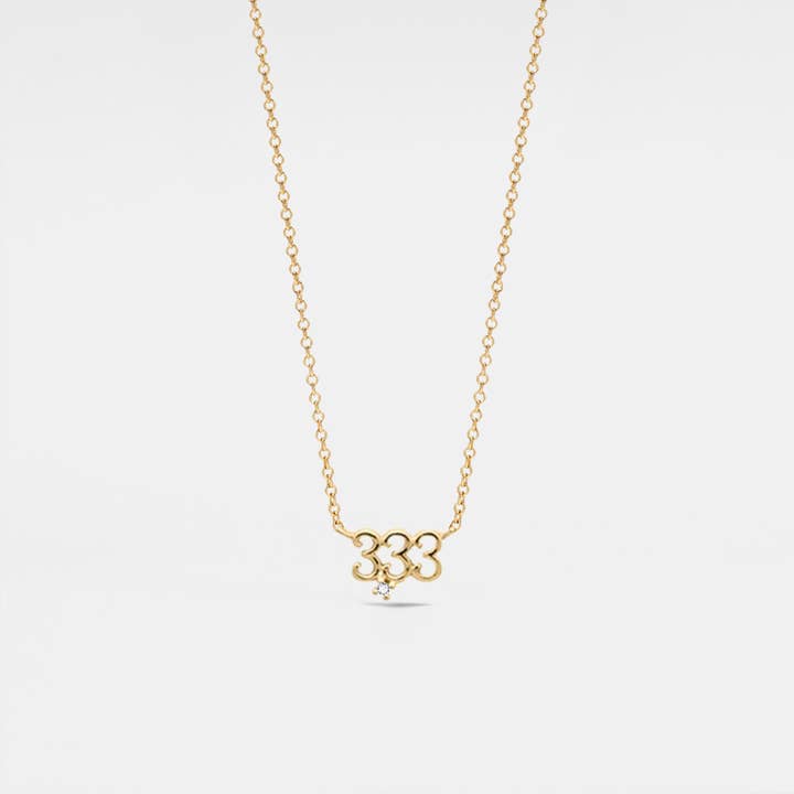 Perimade & Co. LLC - Wholesale Pendant/Charm Necklace - Dainty Angel Number Charm Necklace in 925 Sterling Silver2