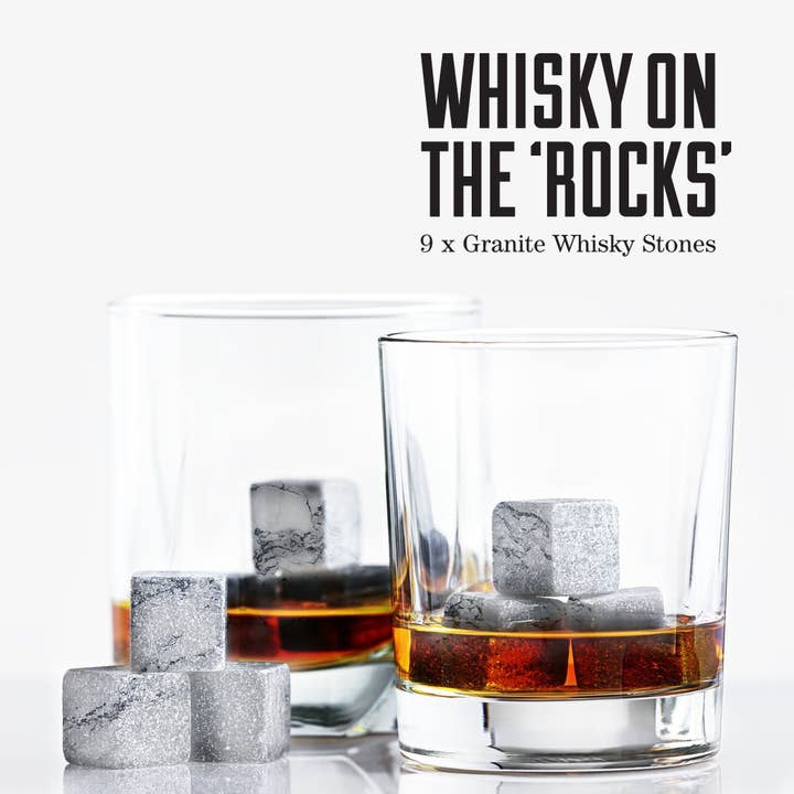My Wholesale Warehouse - Wholesale Drink Chilling Cubes - Granite Whiskey Ice Cooler Stones (Reuseable)