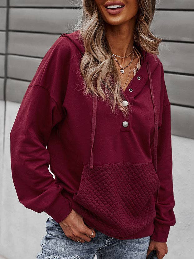 Tickled Teal - Wholesale Hoodie - Women's - Quilted Pocket Hoodie6