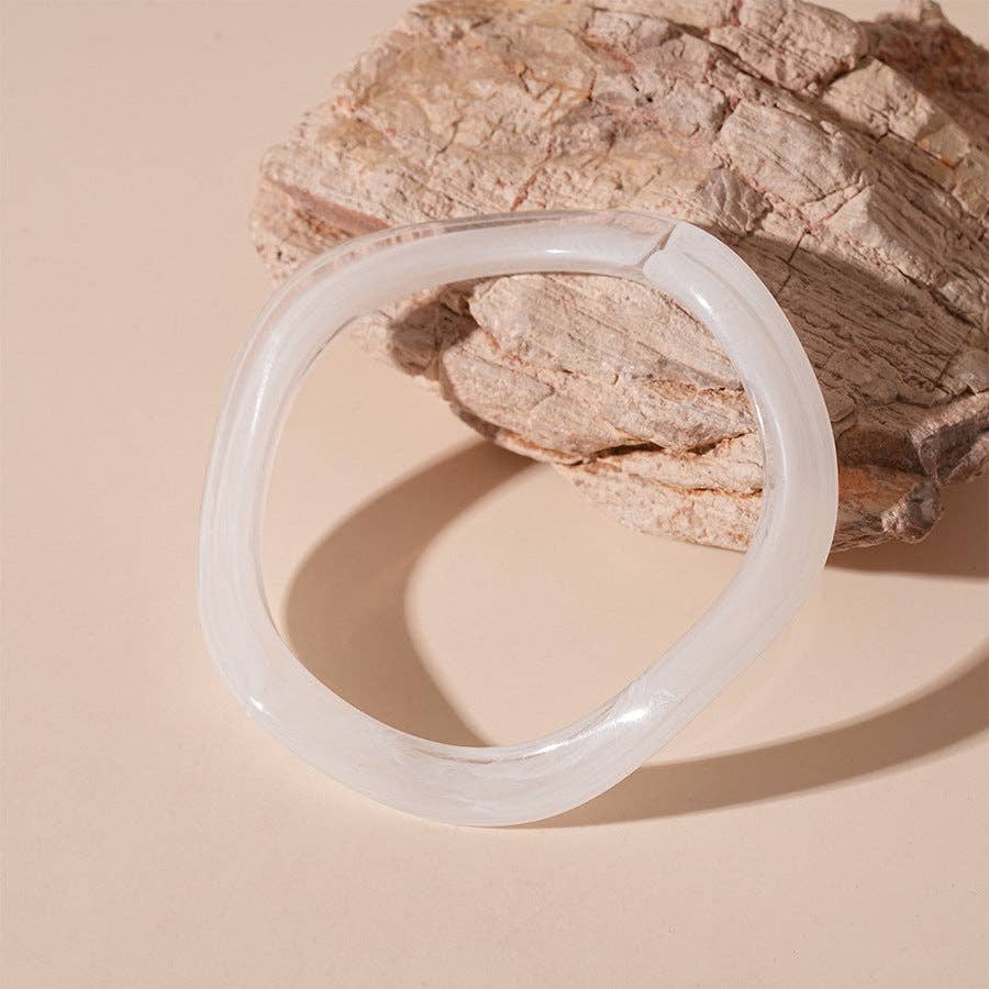 alberalkirk - Wholesale Bangle Bracelet - Acrylic Bangle Multi Plated Vintage Minimalist S5P0680