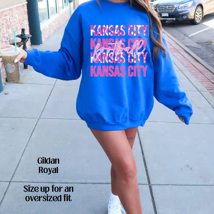 Kansas City Pink Cow Print on Royal Blue for wholesale by XO, Hannah