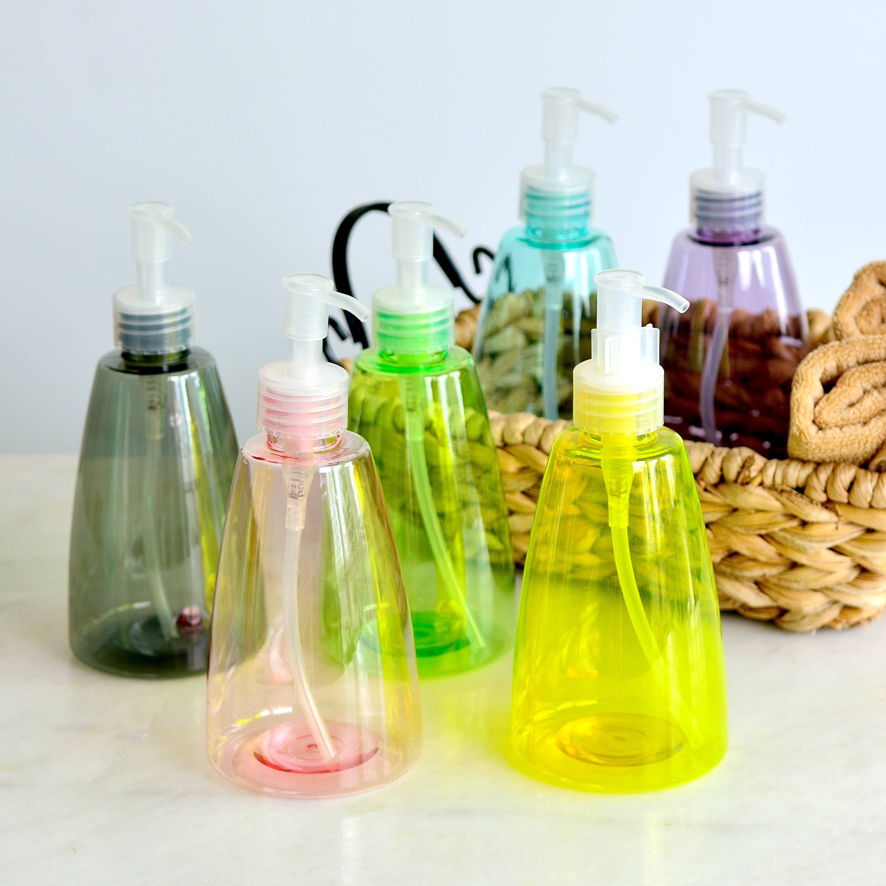 Youngever - Wholesale Soap dispenser - Youngever 6 Pack 12OZ Empty Plastic Pump Bottles - Rainbow3