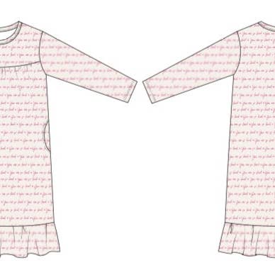 PINK SO LOVED LOUNGER GOWN for wholesale by WEISINGER BAMBOO