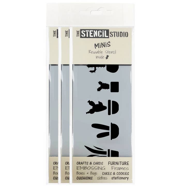 Stencil MiniS - Pochoir pour plantes de cactus pour la vente par The Stencil Studio
