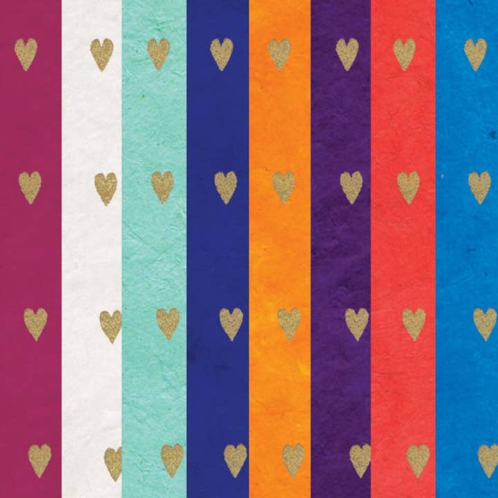Hjärta Lokta papper Gift Wrap - olika färger för wholesale av The Paper High Gift Company Limited
