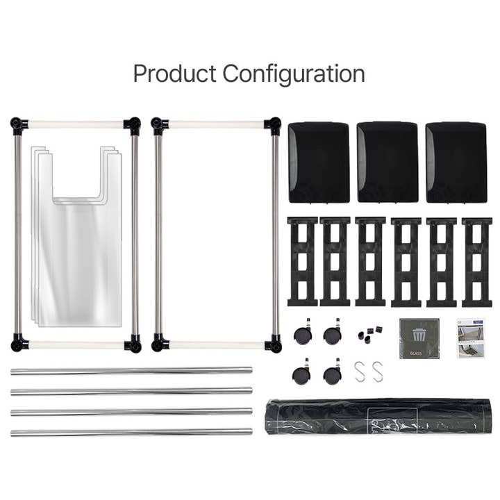 senseQ – wholesale Papperskorg/papperskorg – 3 i 1 96L Enkel Passform Rik Återvinningsbehållare med Lock, Hjul4