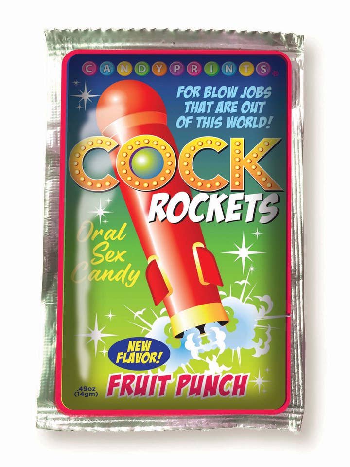 Cock Rockets Oral Sex Candy, Fruit Punch (48) for wholesale by Little Genie Productions