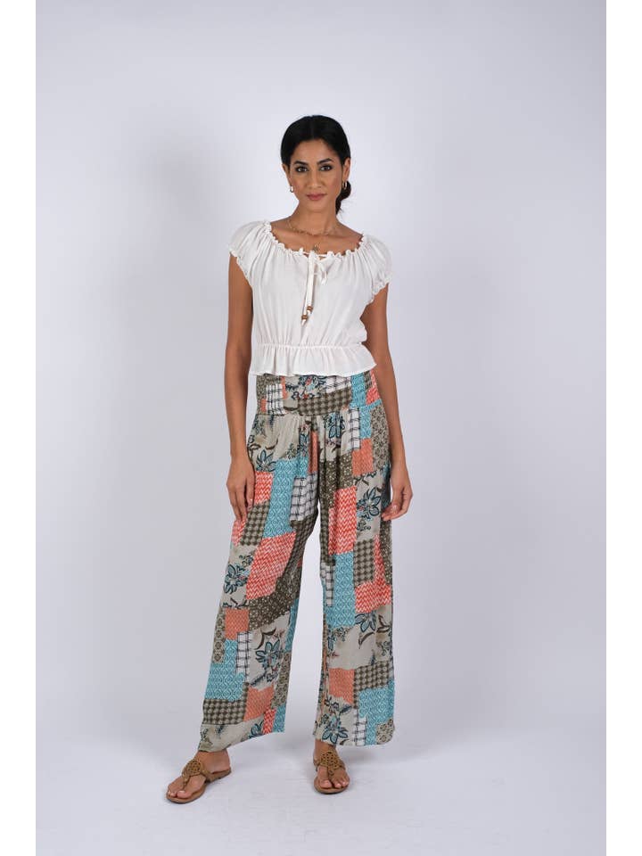 Sacred Threads - Wholesale Pants - Women's - Bohemian Blockprint Bliss Pants1