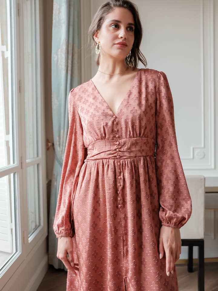 LOVIE & CO - Vente Robe – femme - Robe longue à motifs fleuris5