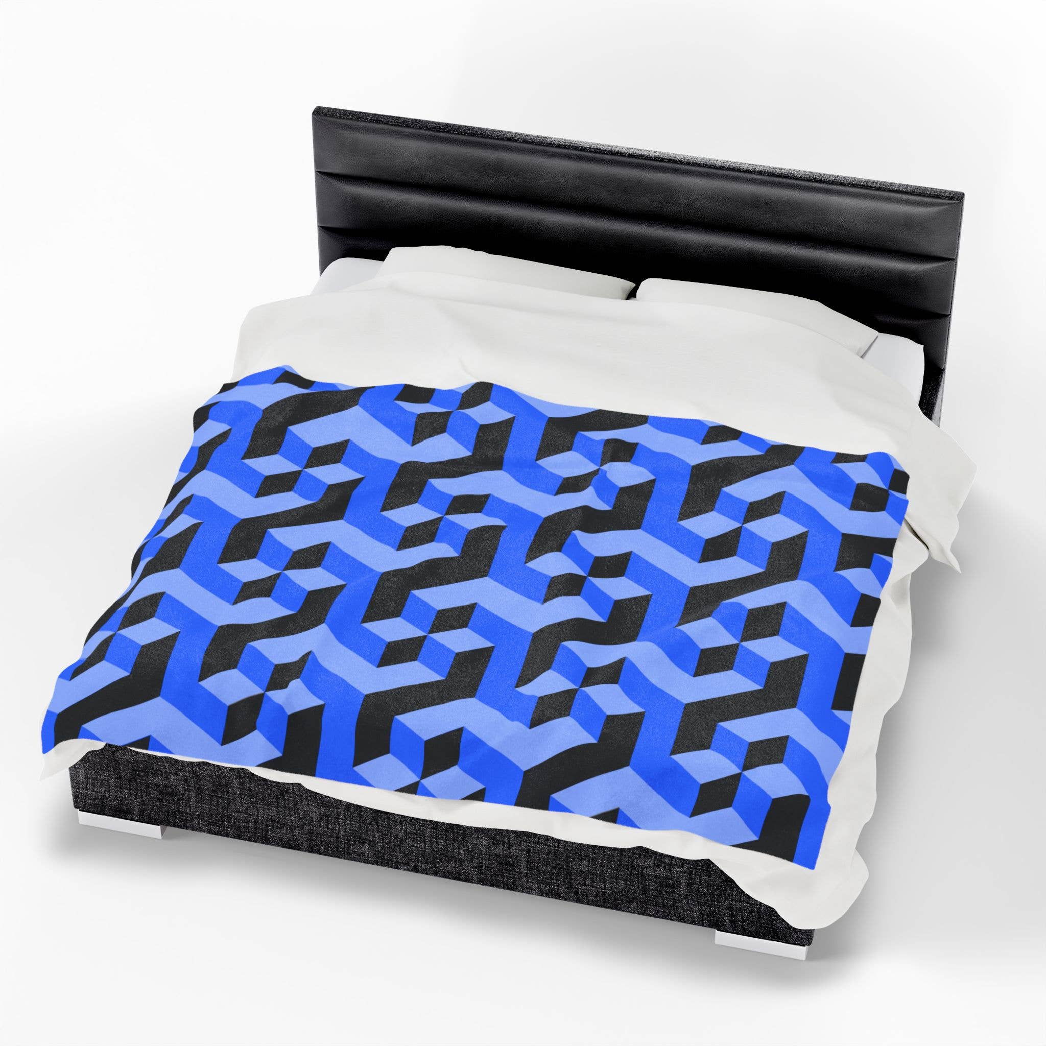 Ohhh So Swag - Wholesale Throw Blanket - Geometric Blue Throw Blanket for Couch Bed Chair Bed | US3