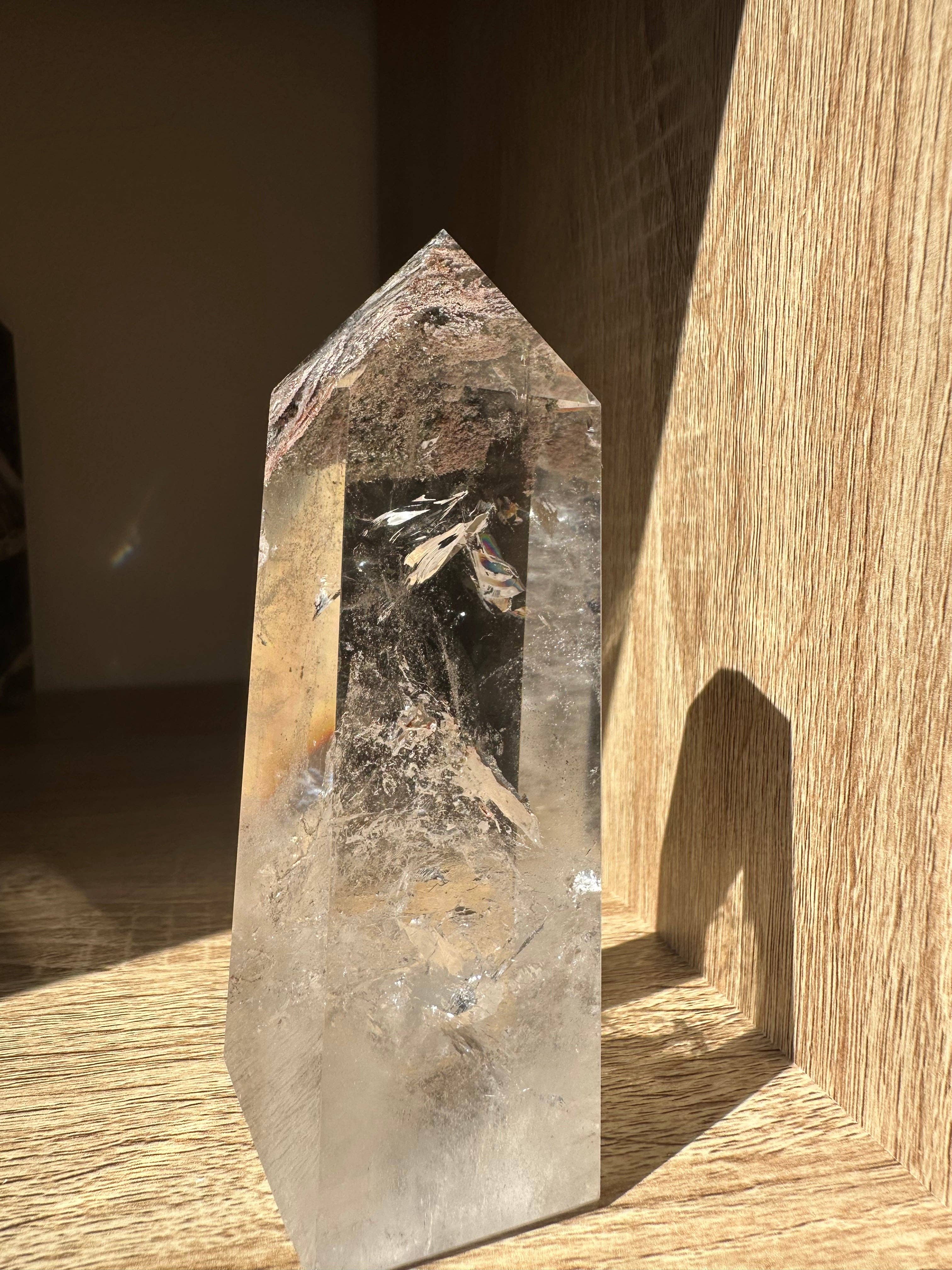 Moon Rituals - Wholesale Spiritual stone/crystal - Rare Natural Garden Quartz tower garden quartz with Rainbow point Lodolite tower Scenic Quartz crystal point green phantom quartz point, Christmas Crystal Gift  #103