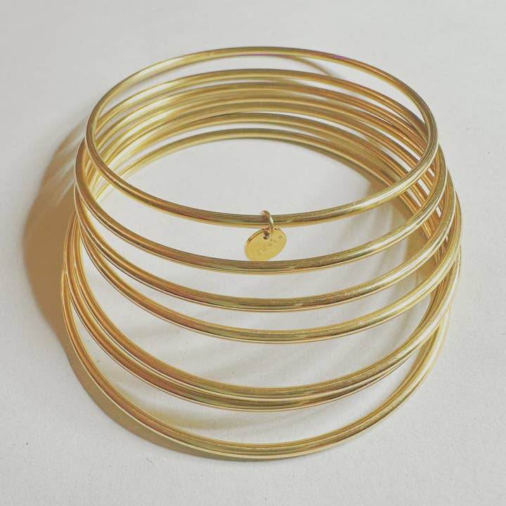 Armreif Set aus Edelstahl 316L vergoldet 14K für den Großhandel von DJANET BIJOUX