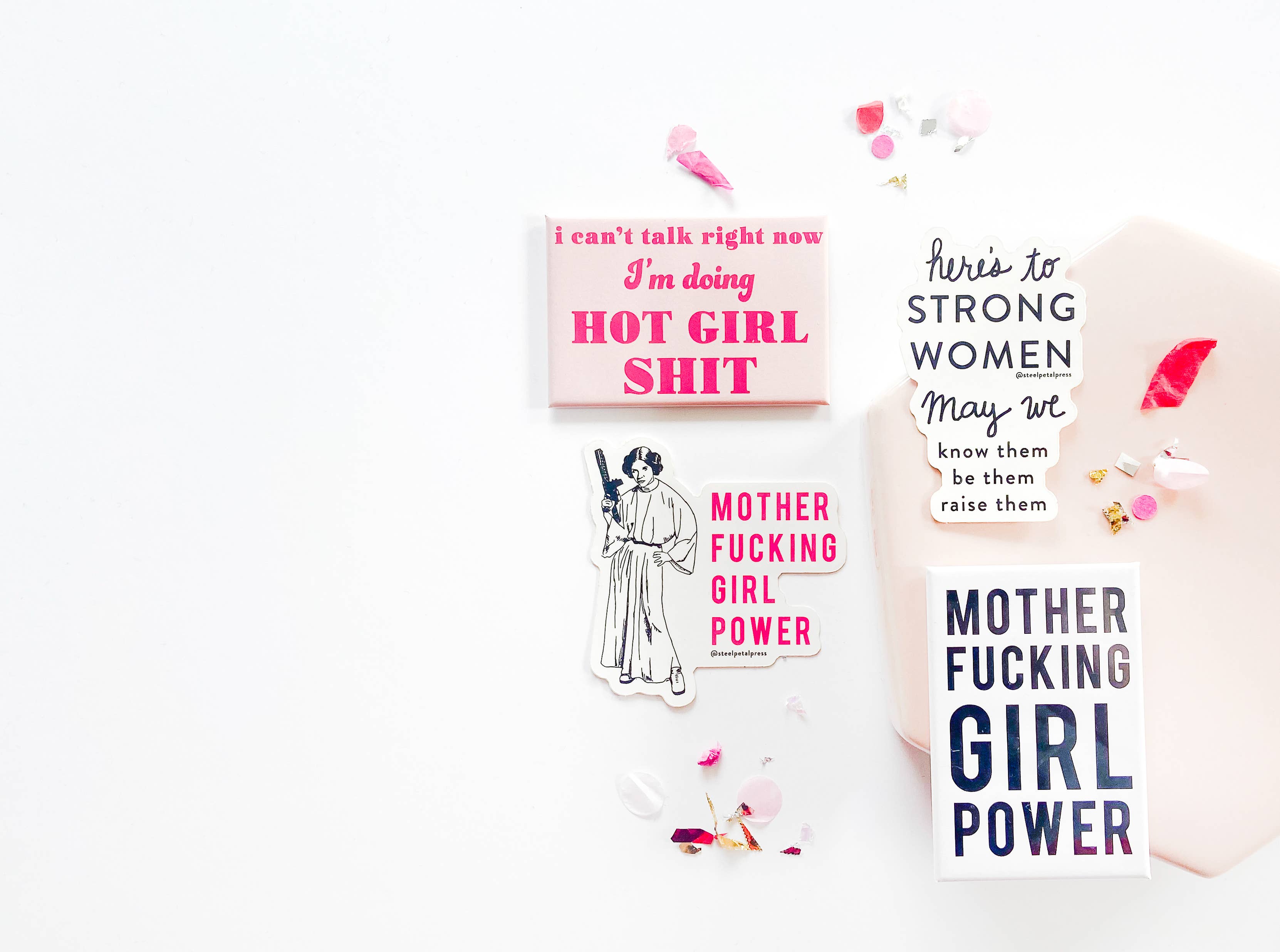 Steel Petal Press - Wholesale Magnet - MF Girl Power Typographic Fridge Magnet1