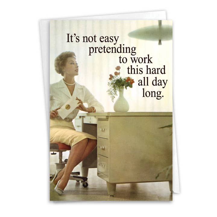 NobleWorks - Wholesale Gewone wenskaart - Dagkaart voor administratieve professionals - Old School Secretary