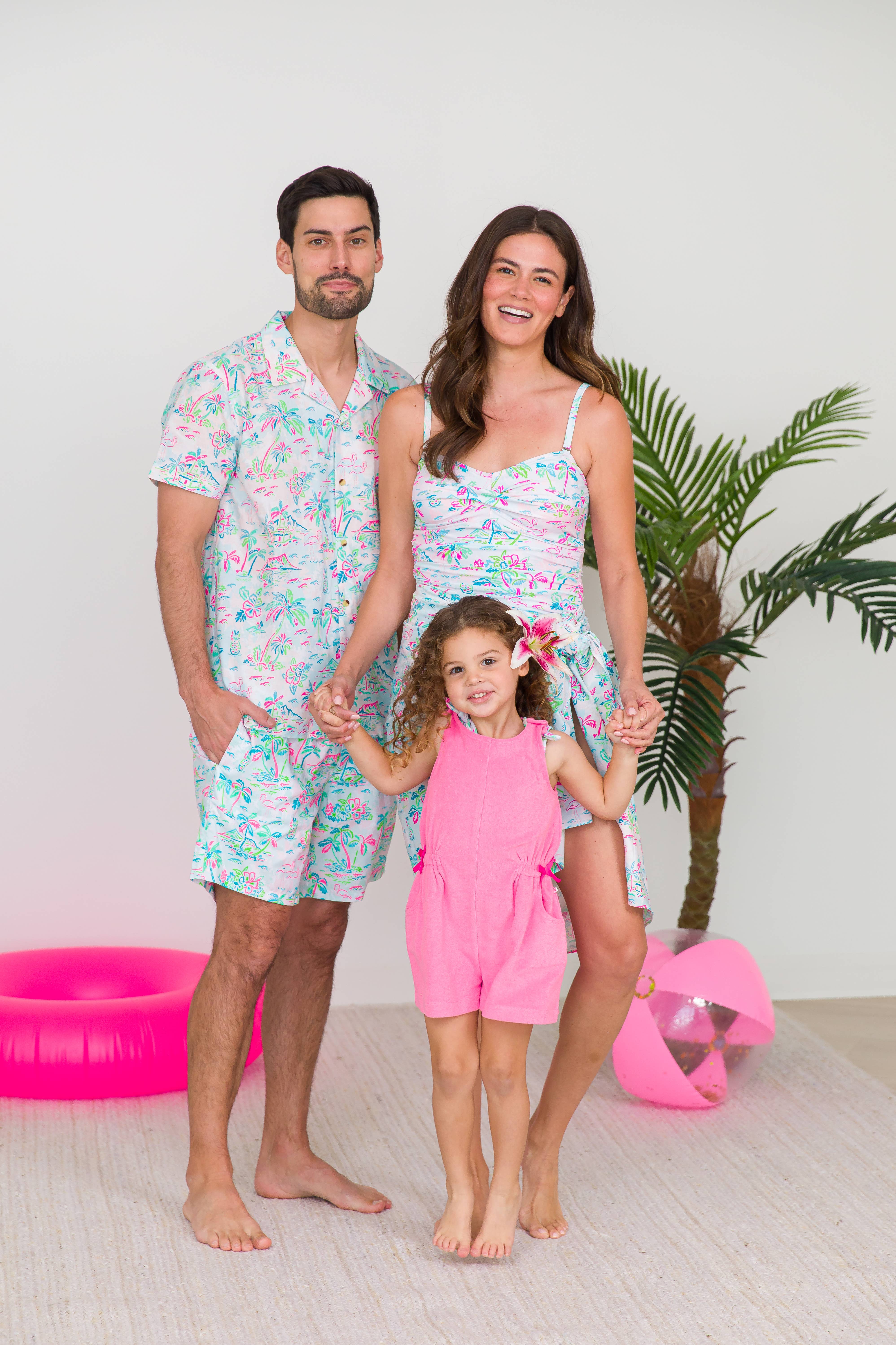 Blanco Bañador tropical de resort para hombre de venta al por mayor en Faire3