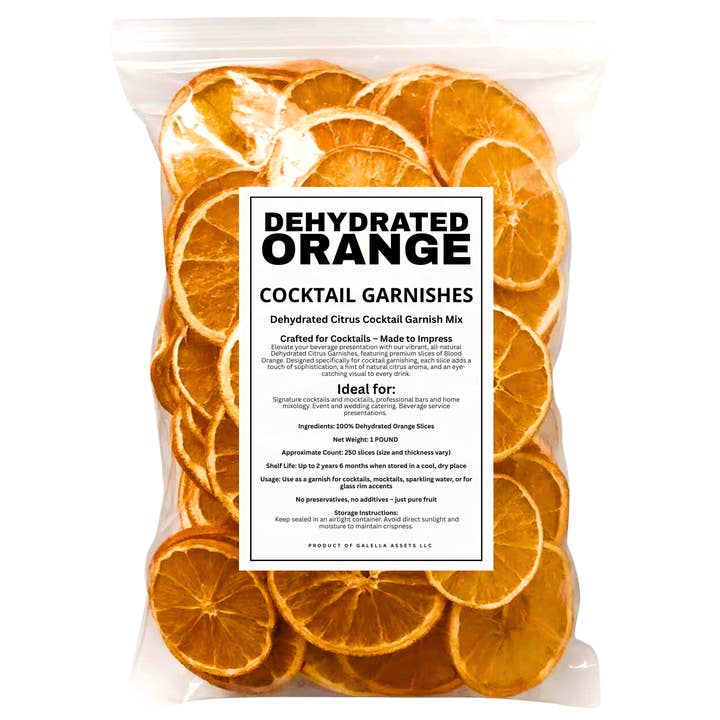 Speakeasy Premium Craft Cocktail Garnishes - Wholesale Dried/Dehydrated Fruit - 1 POUND – Dehydrated Orange Slices (Approx. 250 Slices)8