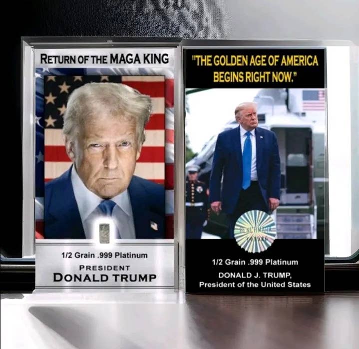 ECK Ozark Patriot - Wholesale Keepsake Coin/Token - 1/30 Gram .999 Platinum President Donald Trump bullion bar