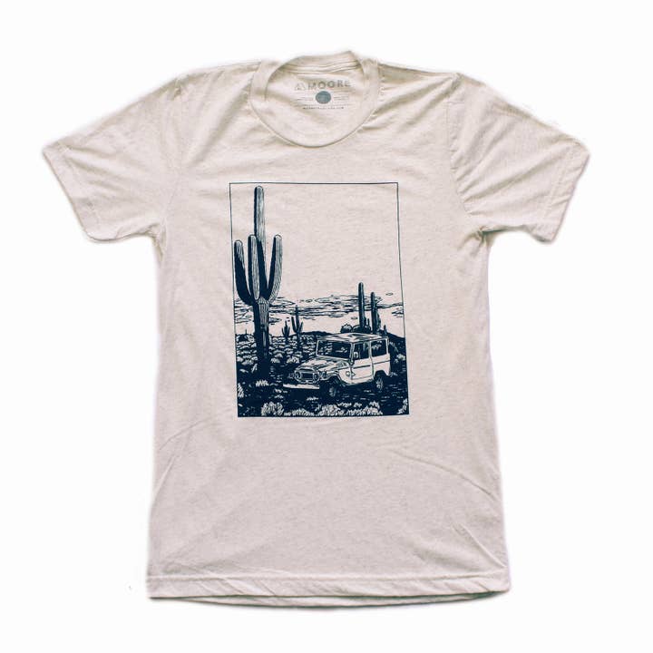 Oatmeal Tri-Blend - Desert Cruiser Tee for wholesale by Moore Collection