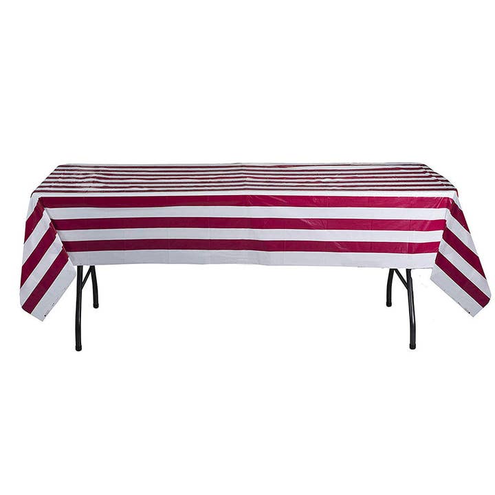 Red And White Striped Carnival Table Cloth 4 Pack for wholesale by Hammont