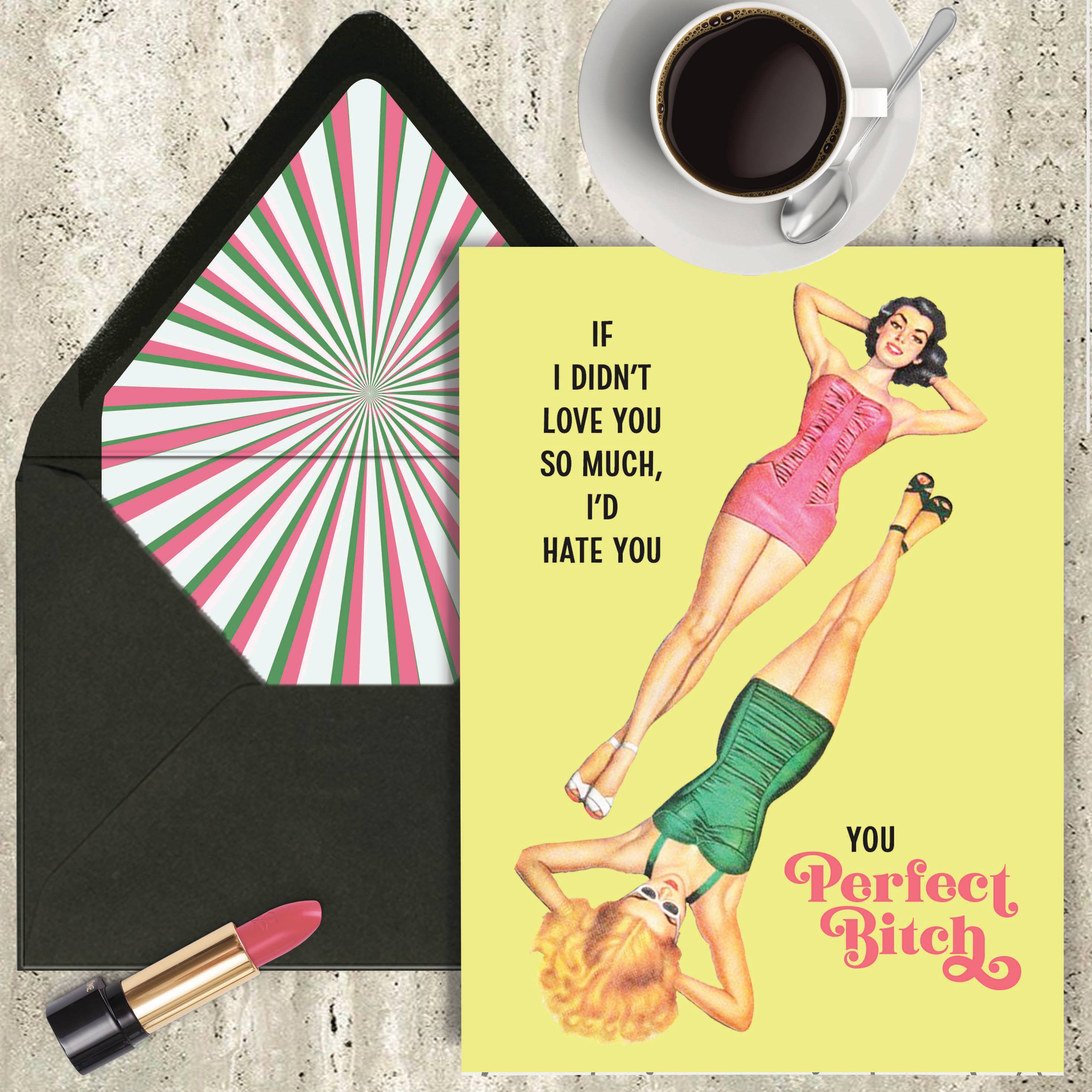 Mod Lounge Paper Company - Wholesale Love Card - Perfect Bitch Greeting Card2