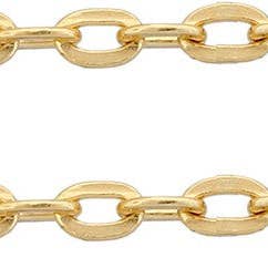 14Kt Gold Filled 1.8x1.2mm Drawn Flat Cable Chain - 100ft for wholesale by Plazko