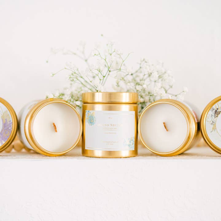 Nokomis Home Fragrance - Wholesale Jar/filled candle - Island Nectar Coconut Soy Candle2