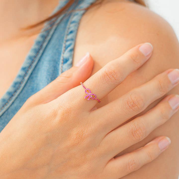 Mint & Lily - Vente Bague avec plusieurs pierres - Bague d'arc pavé1