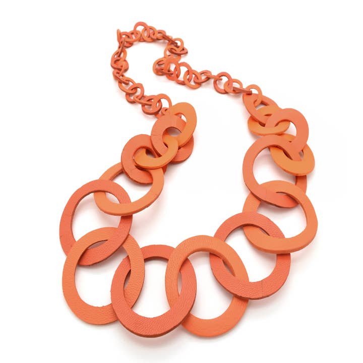 Nusantara Inc. - Wholesale Link & Chain Necklace - STUDIO 54 Leather Circle Necklace-974163