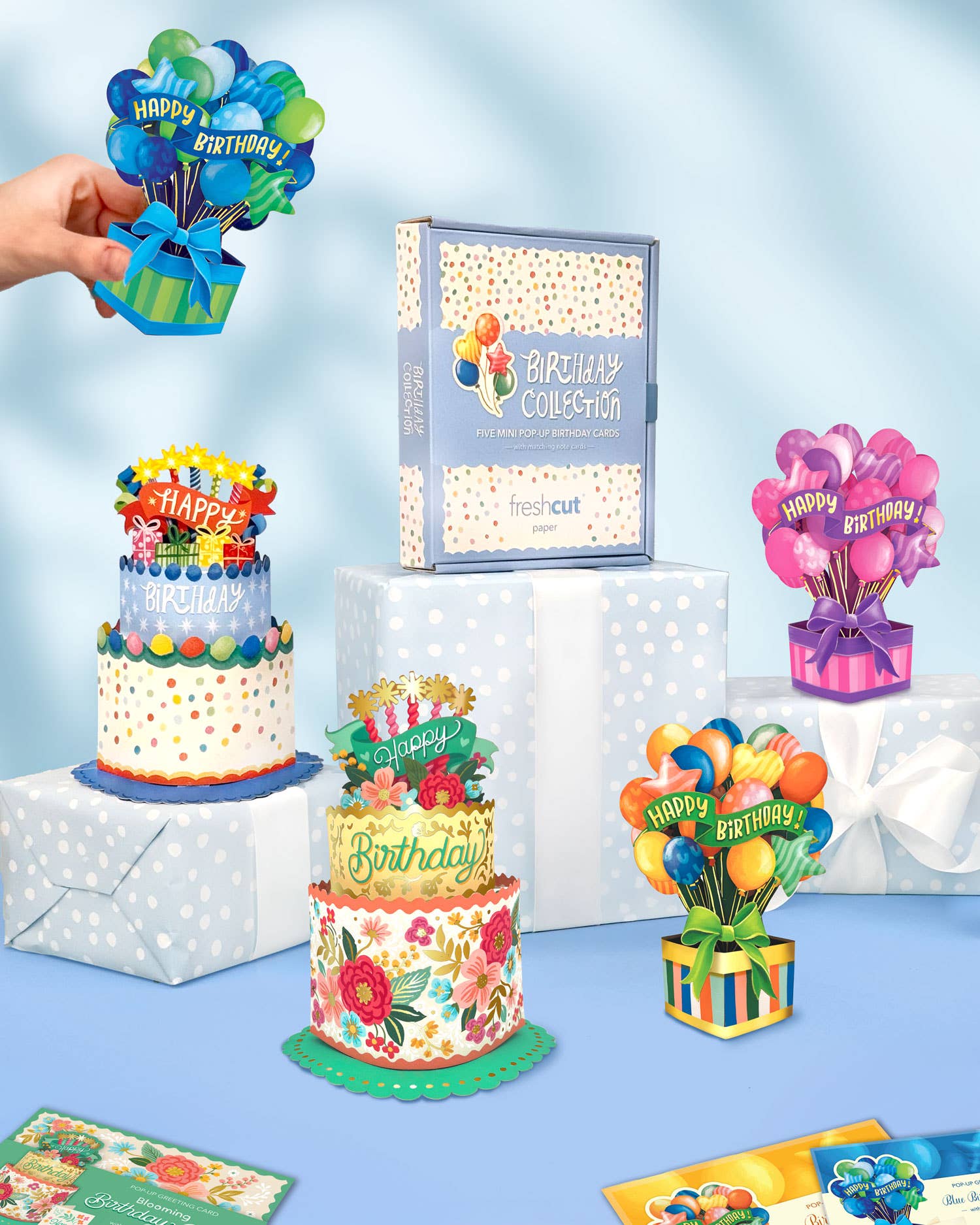 FreshCut Paper LLC - Wholesale Birthday Card - Birthday Collection Gift Box Set of 5 Mini's0