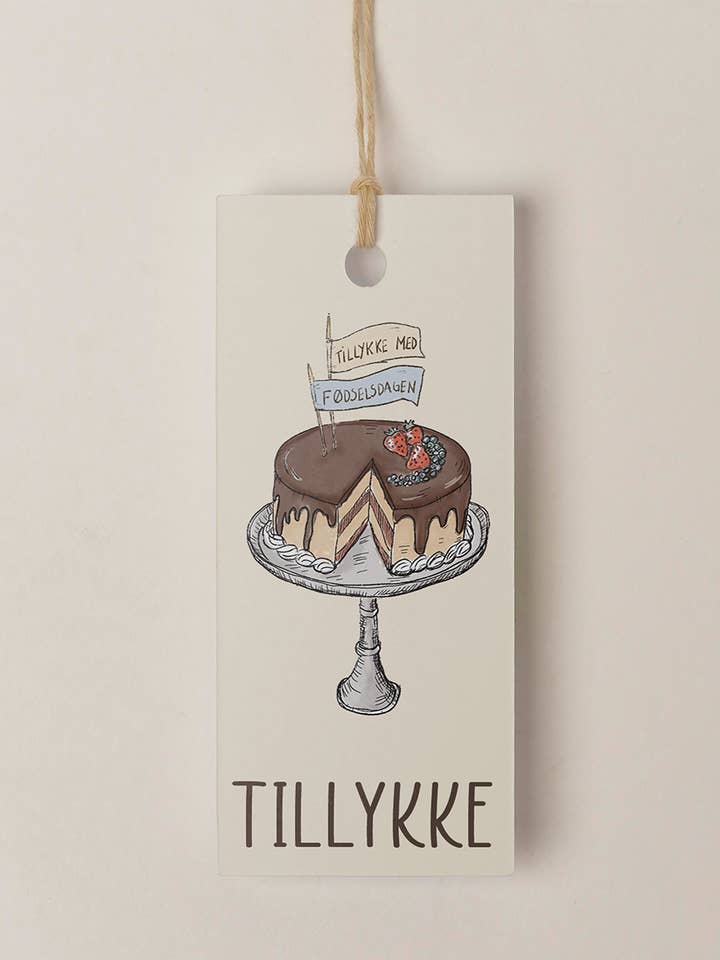 Parabéns, Bolo - Etiqueta por atacado de Mouse and Pen Illustration ApS