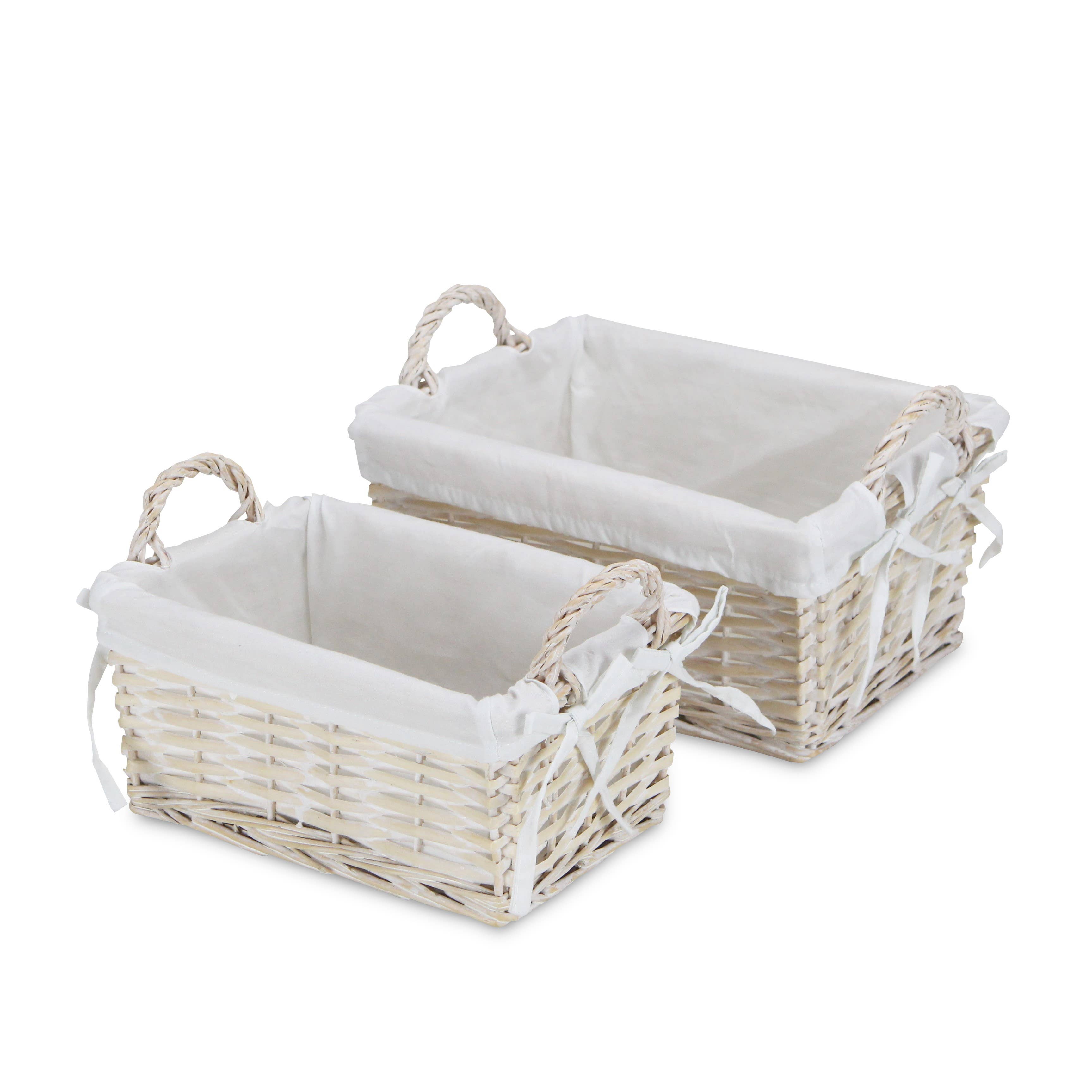 Cheungs Home Decor - Wholesale Food Gift Basket - Oreni 2 Piece Lined Rectangle Baskets13