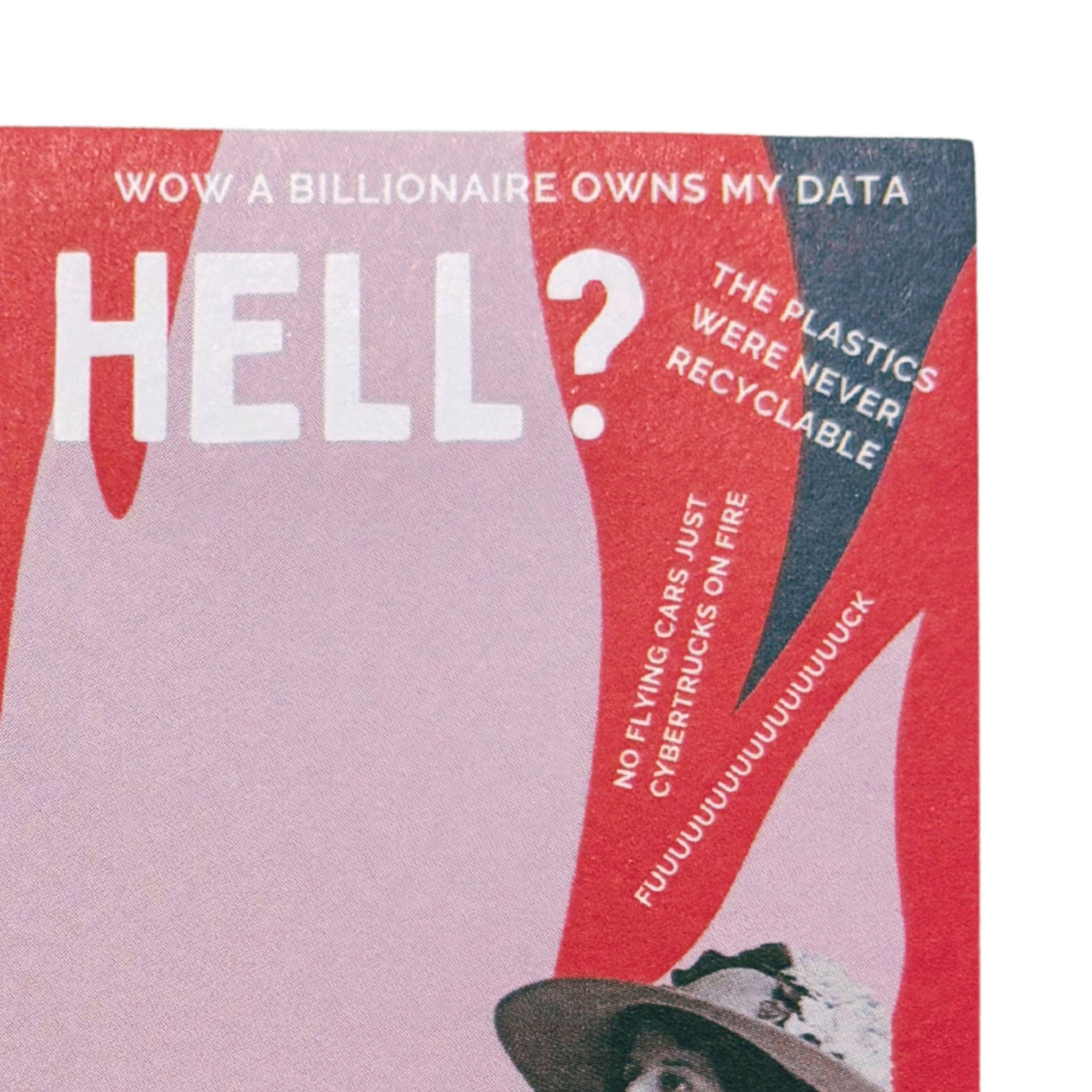 GetBullish - Wholesale Sticky Notes - Am I In Hell Jumbo Sticky Notes | Feminist 4" Retro Notepad4