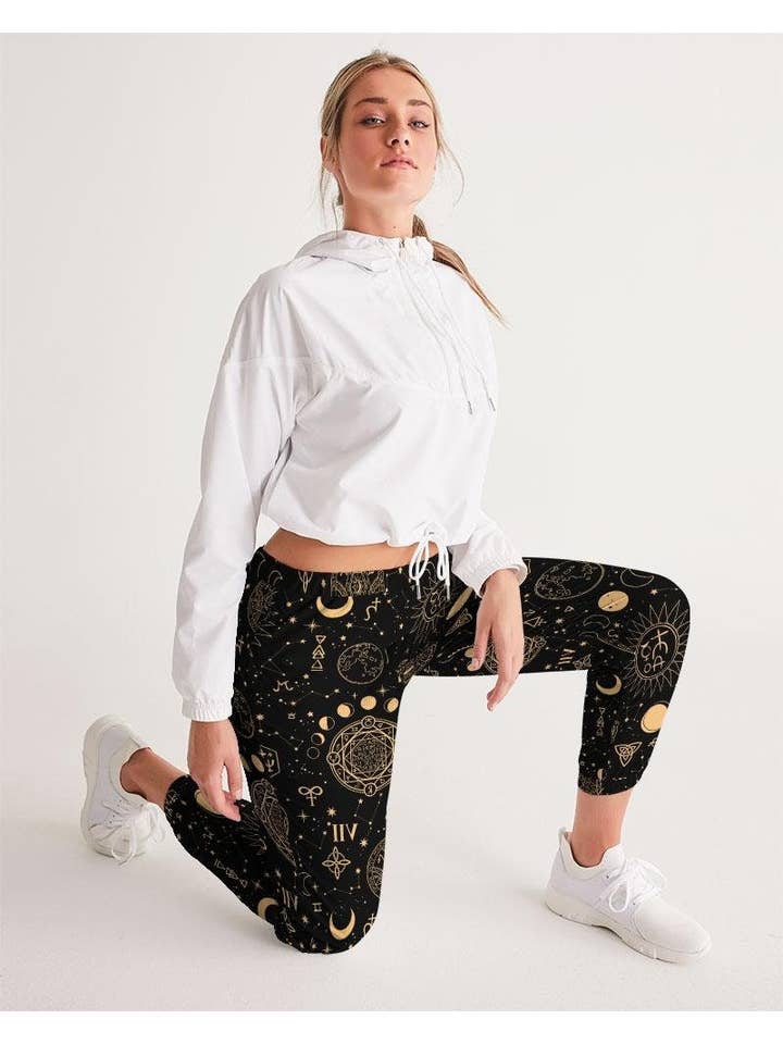 Raiana's Vibes - Wholesale Athletic Sweatpants/Joggers - Women's - Celestial Print Joggers Women, Womens Track Pants, Festival Clothing, Trendy Joggers, Womens Trousers, Trippy Mushroom Pants, Rave Outfit3