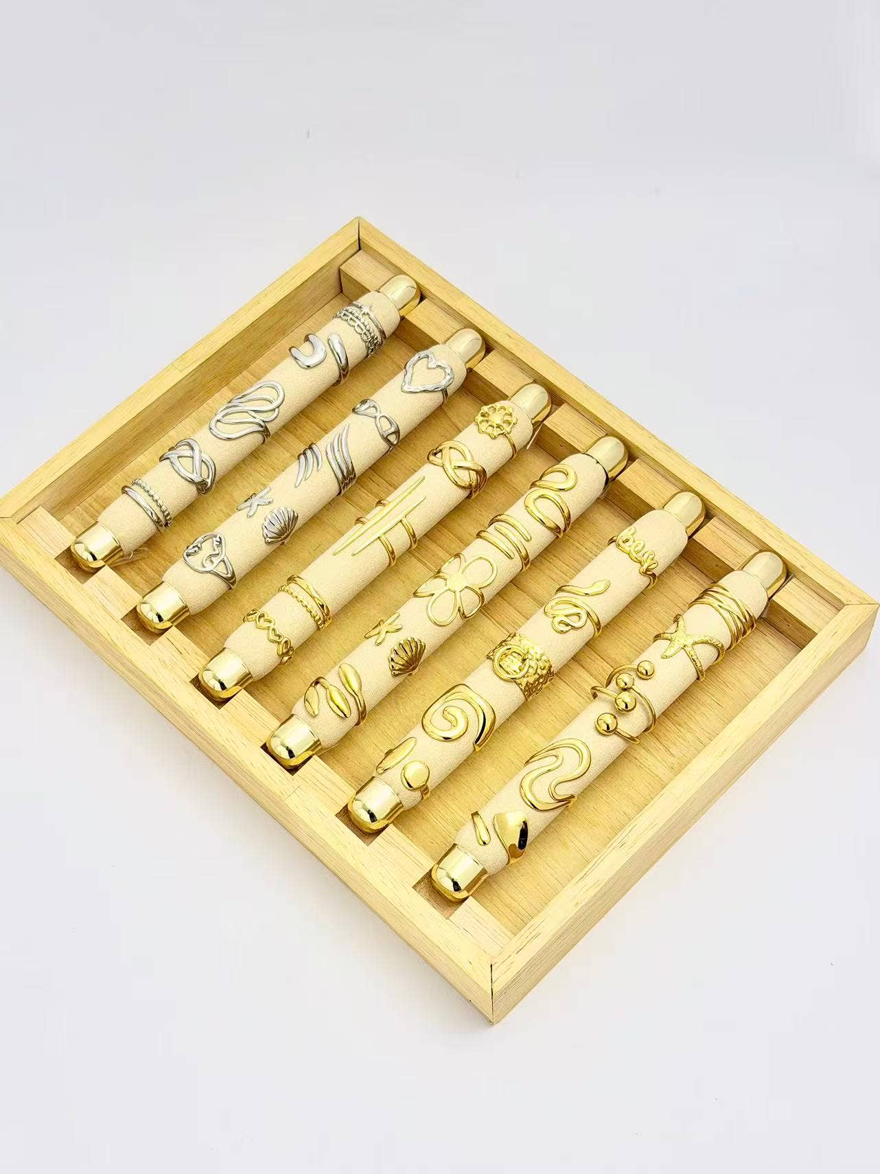 COSMOS - Wholesale Jewelry Set - Set of 30 assorted trendy adjustable rings in stainless steel0