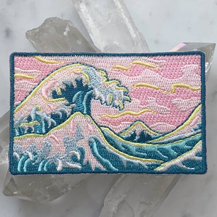 Wildflower + Co. - Wholesale Patch - Patch - Waves Collection - Great Wave & Pink Skies2