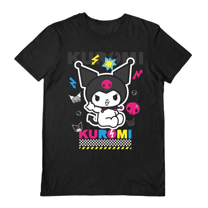 Pyramid International - Wholesale T-Shirt - Unisex - Sanrio (Kuromi Cmyk) Black T-Shirt
