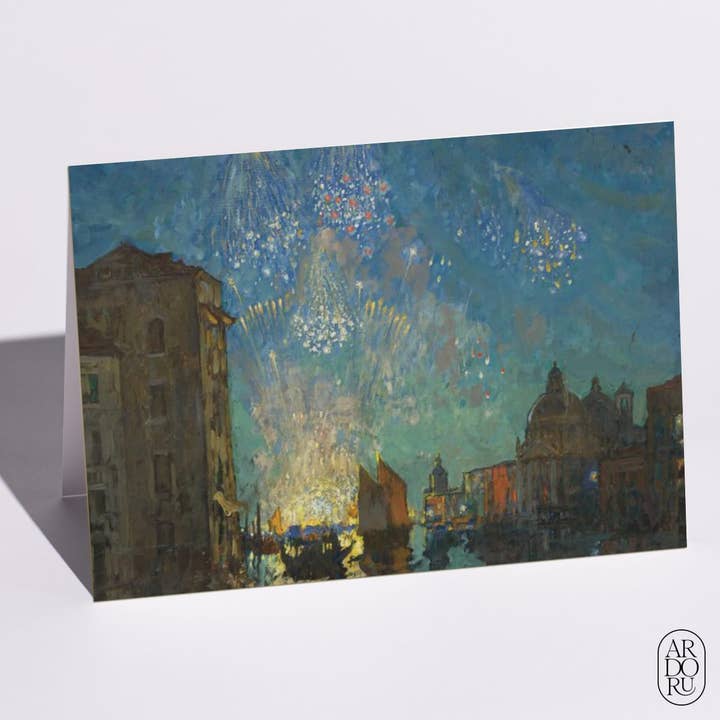Holiday Season Card - "Fireworks In Venice" for wholesale by ArdorU