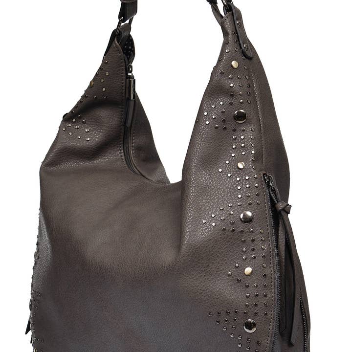 HJS - Wholesale Shoulder Bag - Women's - 'MAYFAIR' Bag - Adjustable Size & with Stud Design5