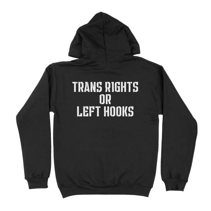Left Hooks Hoodie for wholesale by Awarewolf Apparel