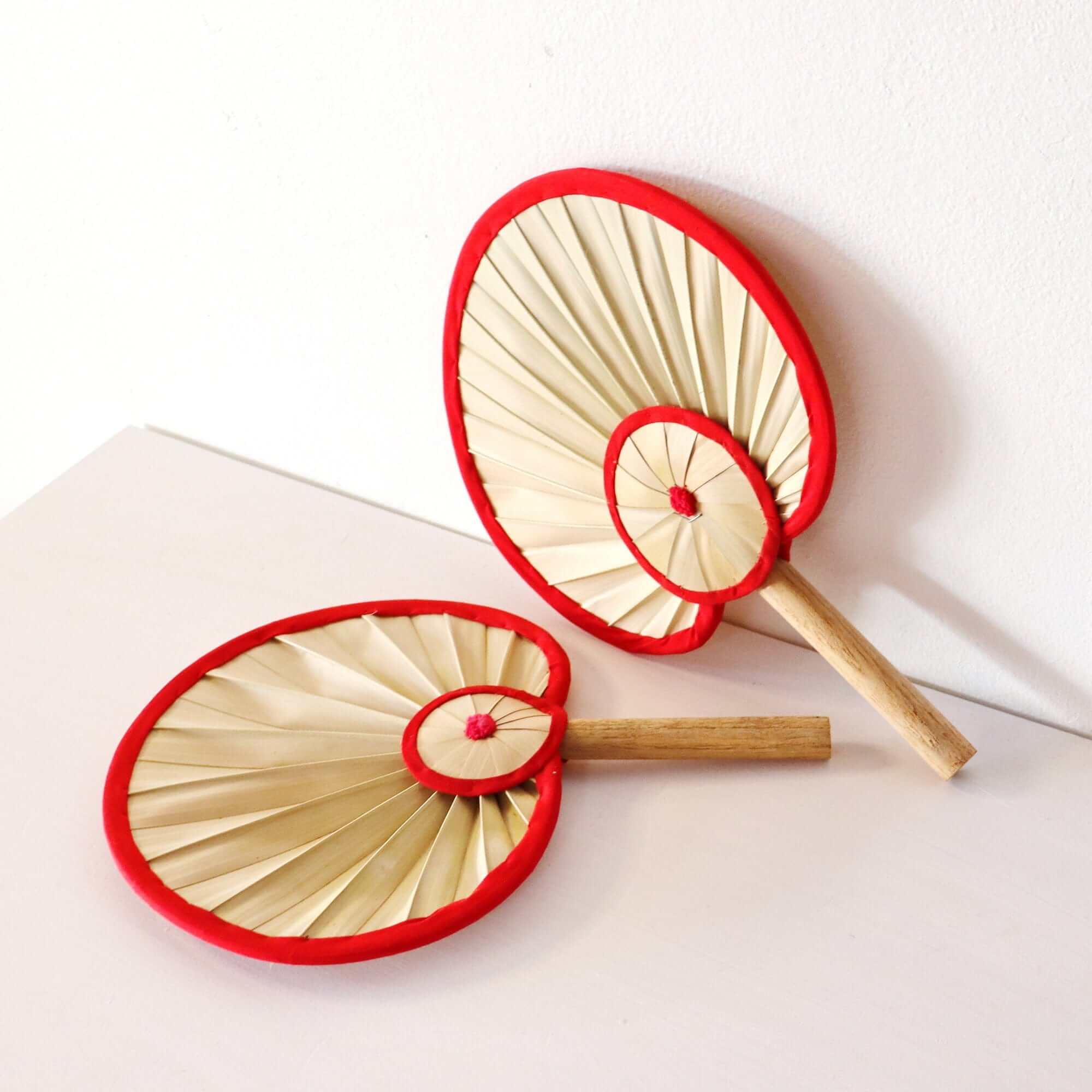 Thaihomeshop – wholesale Handheld folding fan – BEN YA -  Palm Leaf Hand Fan7